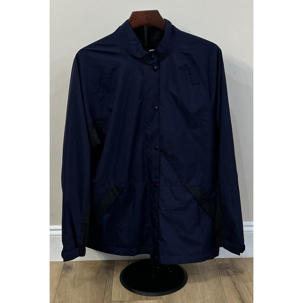 DRYJOYS BY FOOTJOY Women's Jacket Medium Golf Full Zip & Snap Pockets Blue EUC